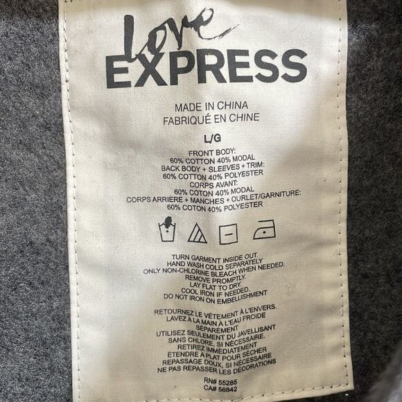 Express dark gray sweater with gold and black sequins, size L EUC - Picture 3 of 4